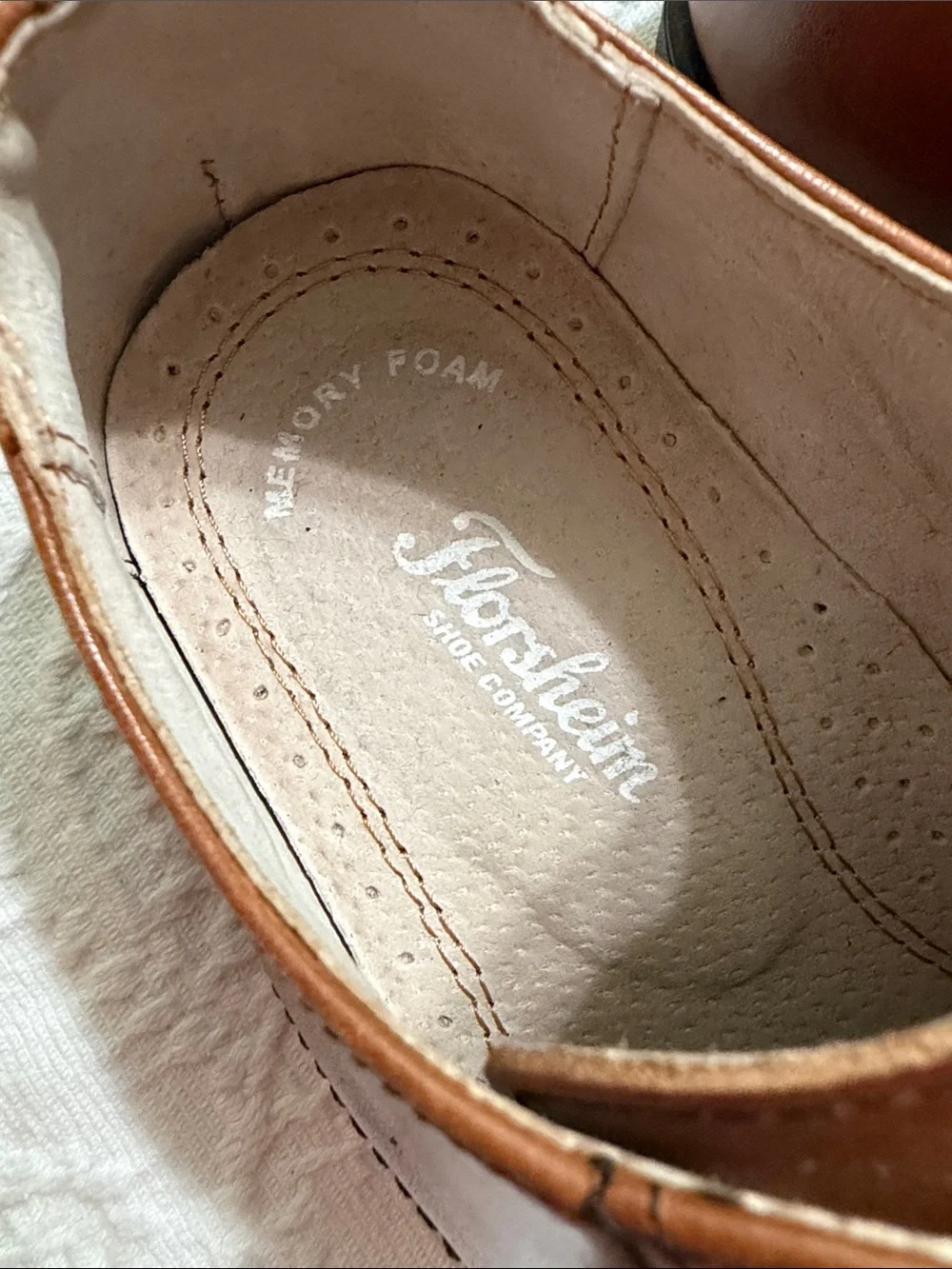 Florsheim Boys Size 3M Kids Dress Shoes Brown Leather Cap-Toe Lace-Up